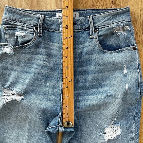 ABERCROMBIE & FITCH CURVE LOVE HIGH RISE SUPER SKINNY ANKLE WOMEN’S JEANS 28/6 - Picture 14 of 16